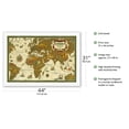 thumbnail image 2 of World Route Map - France - On the Old Earth New Paths - Planisphere - Vintage Airline Travel Poster by Lucien Boucher c.1939 - Fine Art Rolled Canvas Print 27in x 40in, 2 of 4