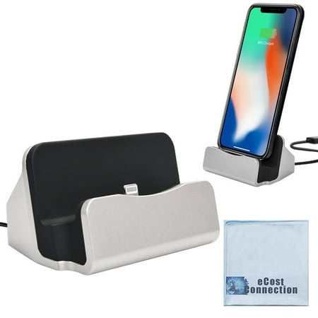 eCostConnection 8-pin Charging and Syncing USB Dock for iPhone Xs Xs Max Xr X 8 8+ 7 Plus 7 6S 6S+ iPad 9.7