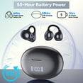 thumbnail image 4 of Cshidworld Audífonos de Oído Abierto, Audífonos Inalámbricos Bluetooth 6.0 con Pantalla Inteligente, Cancelación de Ruido, 50 H de Reproducción, Diseño Ligero con Clip de Running, Hacer Ejercicio y D, 4 of 7