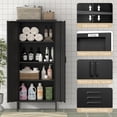 thumbnail image 3 of Marcree Storage Cabinet,Metal Cabinets with Doors and Shelves,2 Door Metal Storage Locker for Home Office,Utility Room,Black, 3 of 8
