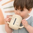 thumbnail image 3 of Vaso para sorber Little Rawr de silicona, 250 ml, más de 6 m, con caño suave, color beige, 3 of 7