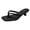 Black, variant on Women's Kitten Heels Flip Flops Heeled Thong Sandals Square Open Toe with 2 Inch Low Heel Beige 7 Wide