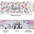 thumbnail image 6 of Easter Bunny Valances for Windows, Kitchen Valance for Windows Rod Pocket Kitchen Curtains Valances, Window Treatments Drapes for Kitchen Living Room Bedroom 54" W x 18" L, 1 Panel, 6 of 6