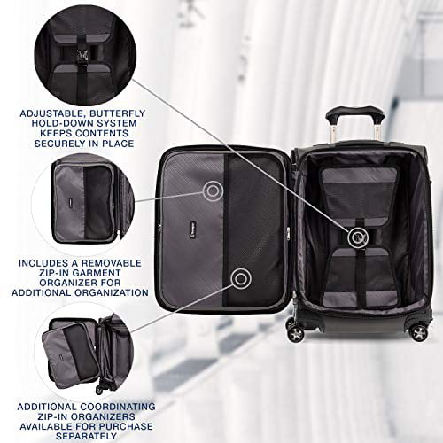 Jet Black Travelpro Crew Versapack Softside Expandable Spinner Wheel Luggage Carry-On 21-Inch