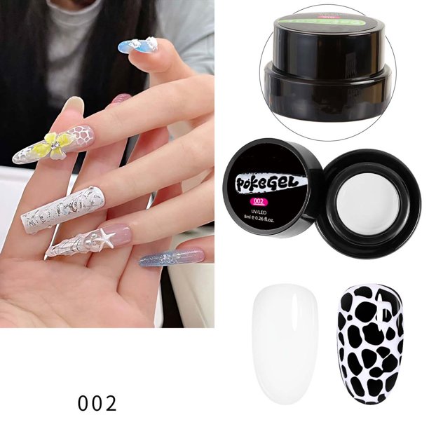 Gel de uñas de cuatro colores Gel pintado Gel de agujero Gel de textura de encaje