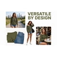 thumbnail image 6 of Xaqiouau Off The Shoulder Tops For Women Lightweight Pullover Sweatshirt Drop Shoulder Long Sleeve Loose Casual Fall Sweaters Oversized Tunic Blouse, 6 of 8