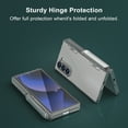 thumbnail image 2 of ELEHOLD for Samsung Galaxy Z Fold 6 Case, Slim Hinge Protection Hard PC Invisible Kickstand Full Protection Shock-Absorbent Cover with Screen Protector for Samsung Galaxy Z Fold 6,Clear, 2 of 7