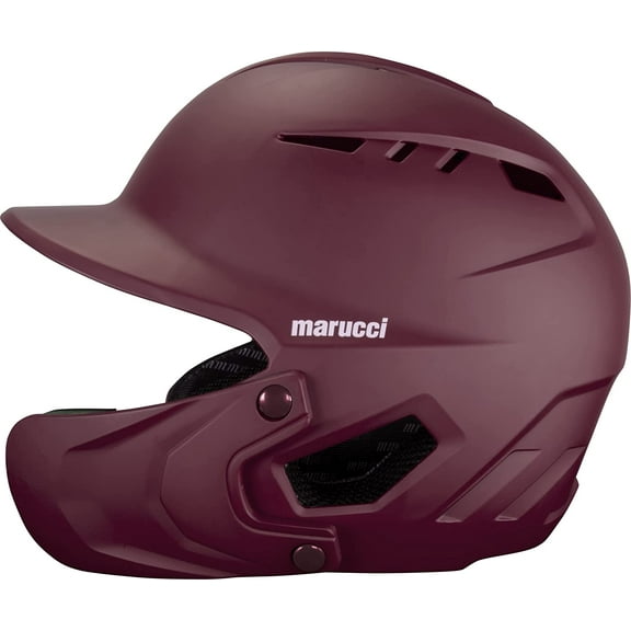 MARUCCI DURAVENT Batting Helmet with JAW Guard, Maroon, Senior, NOCSAE/SEI Certified