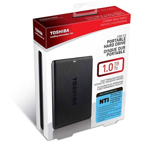 Toshiba 1TB USB 3.0 Portable External Hard Drive with Backup Software -  Walmart.com