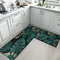 thumbnail image 6 of Tropical Leaves Monstera Kitchen Rugs and Mats Non Skid Washable Set of 2, Floral Summer Botanical Kitchen Runner Rug, Farmhouse Green Kitchen Floor Mat Under Sink Mat Throw Rug for Doormat, 6 of 6