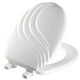 thumbnail image 1 of Asiento de inodoro redondo Mayfair 27EC000 de madera moldeada en espiral, blanco, 1 of 5