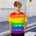 thumbnail image 2 of LRen T Shirts for Boys Graphic Print Crew Neck Short Sleeve Tees Kids Boys Summer T Shirts Summer Casual Basic Tops, 2 of 7