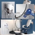 thumbnail image 4 of 2 PCS Wall Mounted Hair Dryer Holder in Stainless Steel Wall Mounted Hair Dryer Holder Anti-Rust Hair Dryer Base, 12.5*7.5cm, 4 of 4