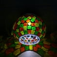 thumbnail image 3 of Lámpara LED solar impermeable para jardín, con forma de bola de mosaico de vidrio, ideal para interiores y exteriores (naranja, amarillo y verde), 3 of 7