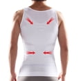 thumbnail image 3 of Kmbangi Men Firm Slimming Undershirt Weight Loss Compression Support Vest Body Shape T-Shirt, 3 of 6
