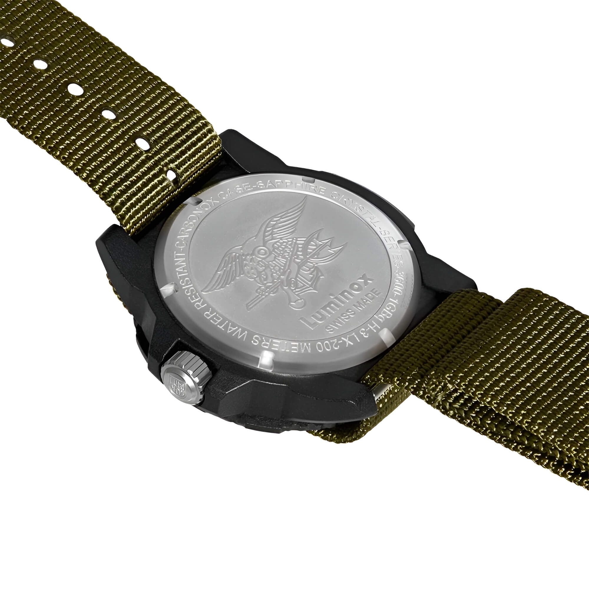 Luminox, Men's Navy Seal Green Dial Strap Watch, 44 mm, Black