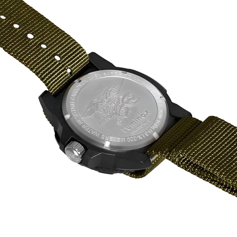 Luminox, Men's Navy Seal Green Dial Strap Watch, 44 mm, Black