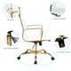 thumbnail image 3 of Silla de Oficina LeisureMod Harris Respaldo Alto en Cuero PU Dorado, 3 of 7