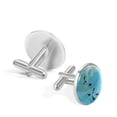 thumbnail image 3 of PhooArto Men's Classic Stainless Steel, Blue Sky Birds Cufflinks Business Wedding Shirts, Silver, 3 of 7