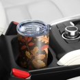 thumbnail image 5 of 20oz Tumblers Autumn Leaves and Fall Mushrooms Pattern Stainless Steel Vacuum Insulated Double Wall Travel Tumbler Cups Mug with Lid and Straw,Cleaning Brush for Cold & Hot Drinks, 5 of 7