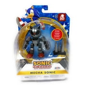 Mecha Sonic with Spike Trap 4 Inch Action Figure Sonic the Hedgehog 30th Anniversary