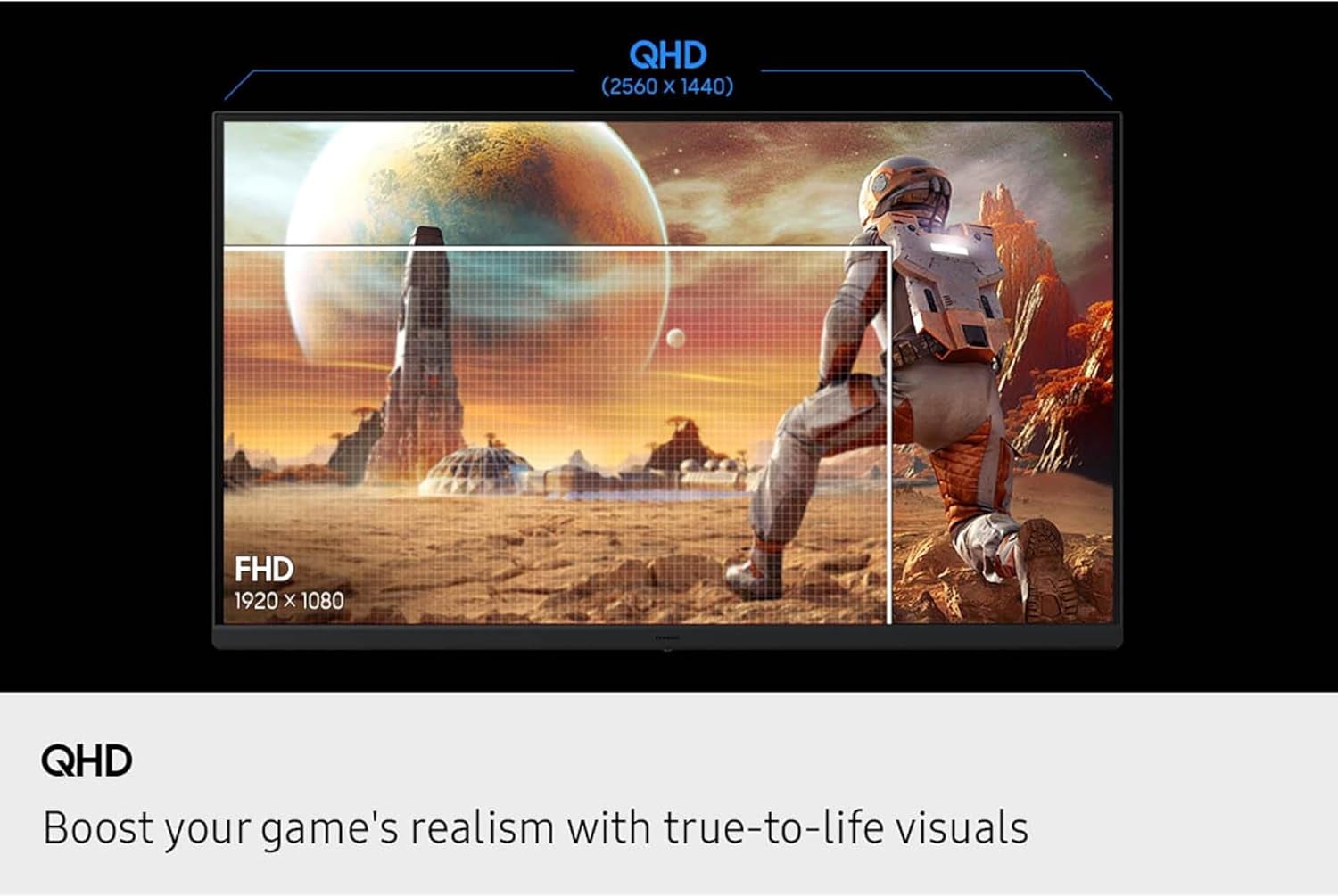27” Odyssey G5 G53F QHD Resolution Gaming Monitor, HDR10, 200Hz Refresh Rate, IPS Panel, AMD FreeSync™ Premium, Black Equalizer, Auto Source Switch, LS27FG532ENXZA