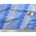 thumbnail image 3 of Soimoi Georgette Viscose Fabric Leaves & Floral Patchwork Printed Craft Fabric by The Yard 42 Inch Wide, 3 of 3