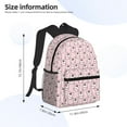 thumbnail image 4 of Vsdgher Cute Rabbit Print Unisex Large Capacity Bookbag Schoolbag Casual Daypack for High School/College/Teens/Travel/Work, 4 of 8
