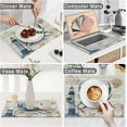 thumbnail image 6 of Crab Ocean Placemats Set of 4 Nautical Lighthouse Table Mats Washable Coastal Place Mats for Home Party Indoor Kitchen Dining Table Decoration 12x18 Inch, 6 of 6