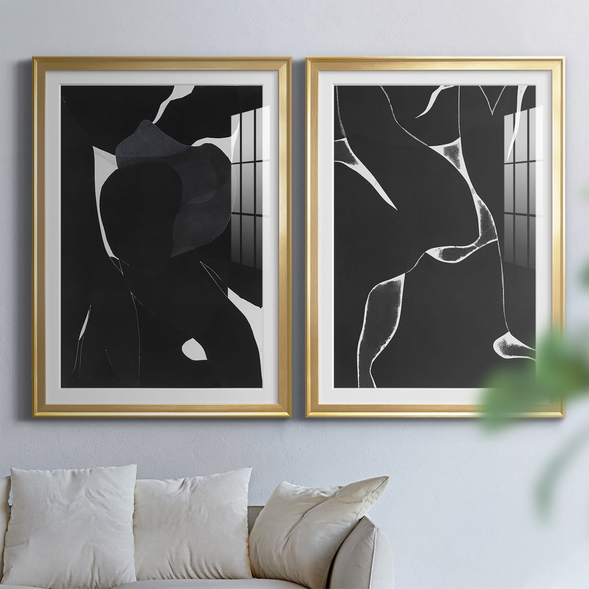 Wexford Home Night Bloom I Premium Framed Print, 26.5" x 36.5" - Ready to Hang, Gold (Set of 2)
