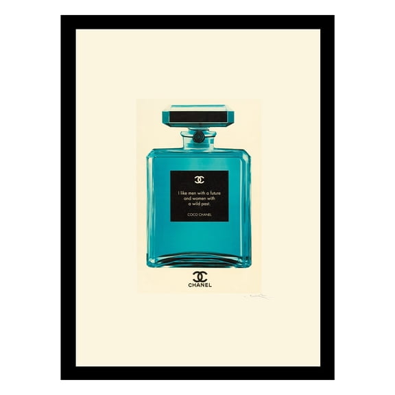 Fashion Glam Perfume Bottle, Classic Quote - Framed Print