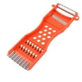 thumbnail image 2 of Kitchen 3 Way Fruit Vegetable Potato Carrot Slicer Peeler Cutter Orange Red 2pcs, 2 of 2