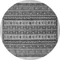 thumbnail image 1 of Ahgly Company Indoor Round Abstract Gray Modern Area Rugs, 3' Round, 1 of 4