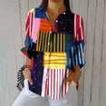 thumbnail image 2 of Women Long Sleeve Tunic Tops Cotton and Linen Floral Boho Loose Linen Pullover Blouse Multicolor XXL, 2 of 5