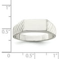 thumbnail image 3 of White Sterling Silver Ring Band Fashion 6x11mm Open Back Signet, 3 of 3