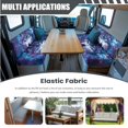 thumbnail image 5 of SCRAWLGOD Wolf Galaxy Print RV Dinette Cushions Covers Stretch Replacement RV Dinette Booth Seat Cover Anti Dust 2 Piece Set Camper Cushion Slipcover, 5 of 8