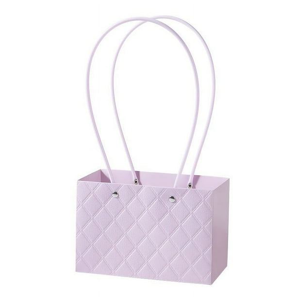 Zhuge Cajas de regalo, bolsas de embalaje, bolsas de embalaje de flores en relieve tridimensionales a prueba de agua, bolsas de regalo (rectangular violeta claro)