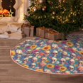 thumbnail image 5 of Bingfone Christmas Tree Skirt Mat Christmas Decoration Interior 36" -Skull sunflower daisy, 5 of 6