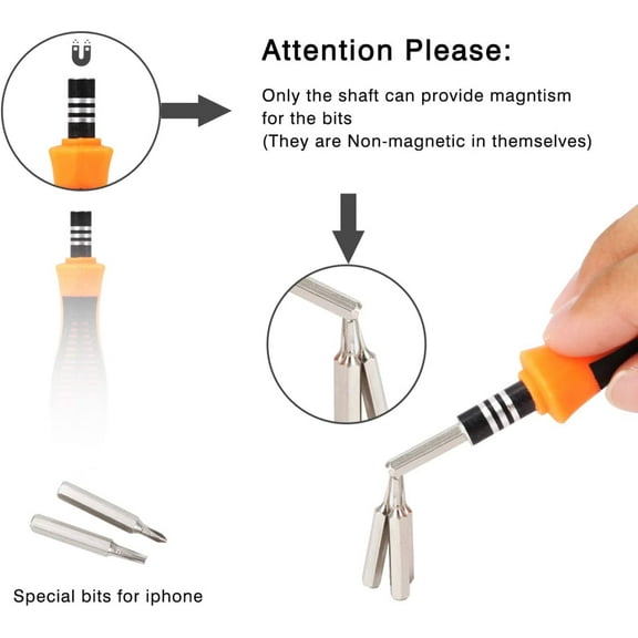 TRA-31 in 1 Magnetic Screwdriver Set with Non-Slip Handle, Small Screwdrivers Repair Tool Kit for iPhone, iPad, Computer, Watch, Glasses, Camera, Electronic