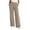 Khaki, variant on FRSASU Women's Wide Leg Sweatpants Side Stripe Slip on Drawstring Casual Running Track Palazzo Pants with Pockets White