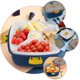 thumbnail image 4 of 1 Set Portátil Microondable Bento Box Caja de ensalada Doble Layer Holder (azul marino), 4 of 6