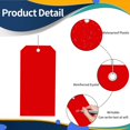 thumbnail image 3 of HUGFEGWE 200 Étiquettes d'Expédition en Plastique Rouges avec Fil - 4 3/4 Pouces x 2 3/8 Pouces Étiquettes Imperméables pour Sacs-Cadeaux, Contrôle d'Inventaire, Boutique, Extérieur AZ824-19554, 3 of 8