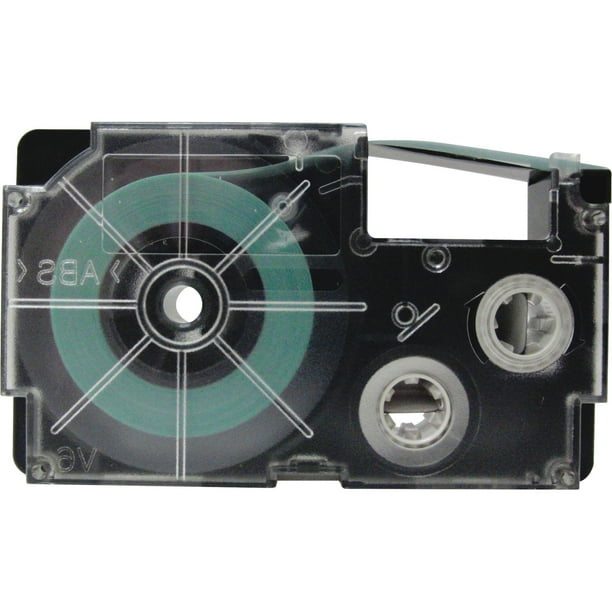 Casio Tape Cassettes for KL Label Makers, 9mm x 26ft, Black on Silver