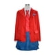 thumbnail image 2 of Disfraz de Rebelde para cosplay para hombres y mujeres, uniformes de escuela secundaria rojos, traje, abrigo, camisa, corbata, conjuntos, trajes de fiesta de Halloween, 2 of 5
