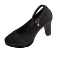thumbnail image 2 of DIVVce Ankle Strap Platform Heels For Women Closed Toe Adjustable Comfortable Dressy Evening Footwear, 2 of 8