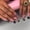 Black Bow, variant on Long Press on Nails - Square Fake Nails with Bow Design - Rhinestone, Leopard Print, Black French Tip False Nails for Women - 24 Pcs