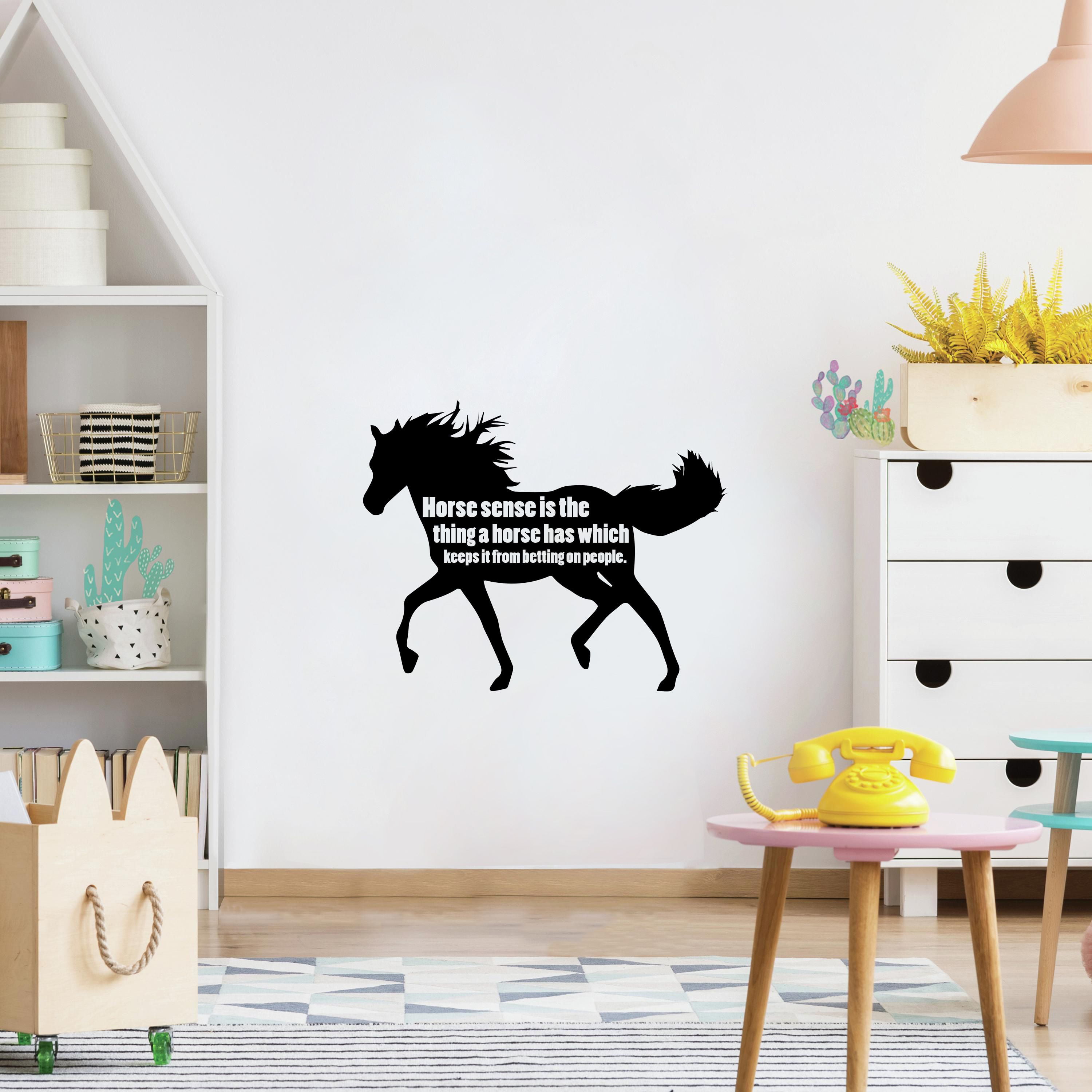 Horse Thing Equestrian Quote Jumper Horse Riding Jumping Horses Animal  Quotes Saying Wall Art Sticker Designs Vinyl Stickers For Home House Walls  Rooms Window Bedroom Decoration Size (18x20 inch) 