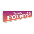 thumbnail image 3 of Paradise Found Novelty Sign, Metal Wall Decor - 4x18 inches, 3 of 4