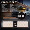 thumbnail image 2 of Nilight Amber 48Led Strobe Lights Interior Windshield Emergency Warning Lights Super Bright Led Strobe Lights, 2 of 7