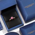 thumbnail image 5 of Gem Stone King 10K Two Tone Gold Pink Mystic Topaz and Lab Grown Diamond Engagement Ring for Women | 2.20 Cttw | Round 8MM | Gemstone November Birthstone | Size 6, 5 of 6